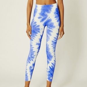 Tory Sport Tie Dye Legging in Blue and White